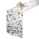 thumbnail image 1 of 11.5 x 108 pulgadas plata lentejuelas mesa corredor brillante rectángulo grande lentejuelas mesa corredor para boda fiesta cumpleaños navidad decoración de Halloween (1 paquete), 1 of 3