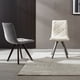 thumbnail image 1 of Dining Chairs Set of 2PCS/CTN Kitchen Mid Century Modern Chairs with Wood Legs and Fabric Cushion for Living Room Bedroom Outdoor Lounge, White, 1 of 3