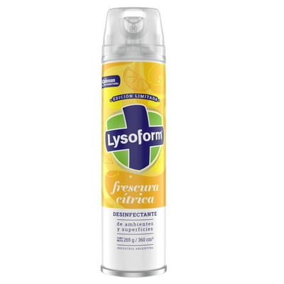 Desinfectante Aerosol Edición Limitada Frescura Cítrica 360 Ml Lysoform