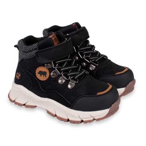 Pillin - Bototo Bebé Niño Velcro Ajustable Rinoceronte Negro