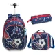 thumbnail image 1 of Children's Rolling Backpack Set Wheeled Schoolbag Kids Backpack with Insulated Lunch Bag and Pencil Case for Boys and Girls, 1 of 3