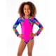 thumbnail image 1 of Traje de baño de niña manga larga fucsia Talla 8, 1 of 4