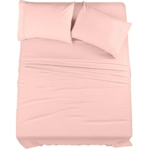 Juego De Sábanas Utopia Bedding Queen De Microfibra Cepillada, Color Rosa Pálido
