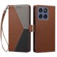 thumbnail image 3 of Cartera para Motorola Moto G86 en PU Tricolor, Funda con Solapa, Marrón, 3 of 6