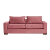 Latam Home - Sofá Livorno 3C Tela Velvet Palo Rosa