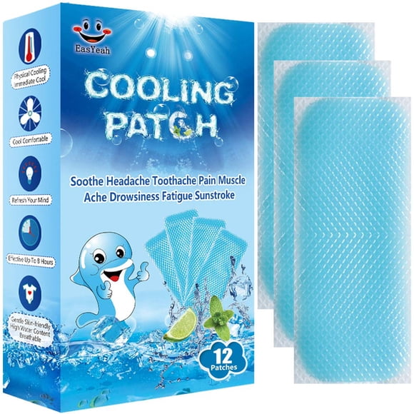 Parches Refrescantes EASYEAH 12 Unidades Alivio de Fiebre y Dolor