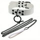 thumbnail image 1 of 1 set BDSM PU Leather Heart Collar and Chain Set - Sex Fetish Dog Leash and Partner Sex Toy for Adults, 1 of 3