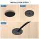 thumbnail image 5 of Uxcell Pasacables Negro 4 Piezas Pasacables de Escritorio Pasacables de Goma Flexible para Escritorios y Superficies de Trabajo Ajuste de 1-1/4 pulgada, 5 of 7