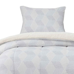 Dib - Plumon Reversible Sherpa 1.5 Plaza Block. Gris