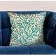 thumbnail image 2 of Cojín Plutus Brands Marlin Vines, azul, crema y floral, 2 of 3