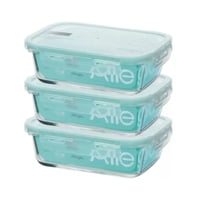 Pack 3 Contenedores Hermetico Vidrio Rectangular 1500Ml Allegra