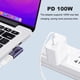 thumbnail image 3 of Adaptador USB C de 90 grados (2 unidades), adaptador extensor de ángulo recto tipo C macho a hembra, compatible con carga rápida de 100 W, transferencia de datos de 40 Gbps, salida de video 8K a 60 Hz, 3 of 7
