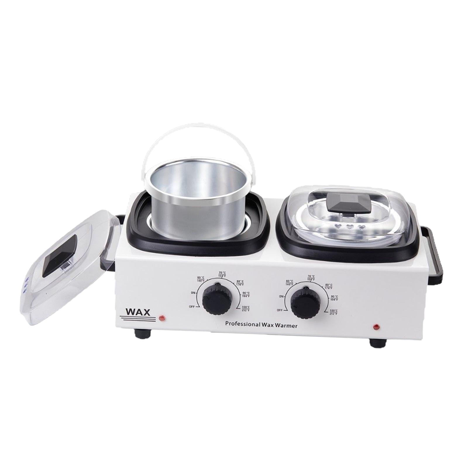 Magideal - Máquina Calentadora De Cera Para Depilación, Calentador De Fusión, Olla De Cera Doble, Temperatura Ajustable Profesional Para Salón De Belleza En Casa