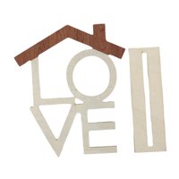 Magideal - Decoraciones De Mesa De Madera Estatuilla De Letras De Madera Bandeja Escalonada Decoración Ventana Estatua De Madera Letrero De Madera Para Cafetería Amar