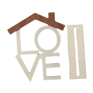 Magideal - Decoraciones De Mesa De Madera Estatuilla De Letras De Madera Bandeja Escalonada Decoración Ventana Estatua De Madera Letrero De Madera Para Cafetería Amar
