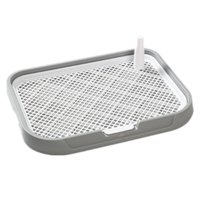 Ioensy - Inodoro Para Perros, Bandeja Reutilizable Para Orinal Para Perros, Inodoro Para Otras Mascotas, Cachorros, Animales Pequeños, Gris