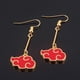 thumbnail image 2 of Pendientes de anime para mujer, aretes colgantes de esmalte de nube roja dorados, estéticos, kawaii, moda, cosplay, aretes colgantes de anime para hija, novia, joyería, 2 of 7