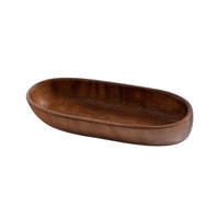 Magideal - Tazón De Aperitivos Para Sushi, Bandeja De Captura De Madera, Bandeja Multiusos Para Joyería, Bandeja Japonesa Para Servir, Bandeja Ovalada Para Reuni 255 Cm X 8 Cm