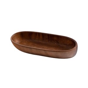 Magideal - Tazón De Aperitivos Para Sushi, Bandeja De Captura De Madera, Bandeja Multiusos Para Joyería, Bandeja Japonesa Para Servir, Bandeja Ovalada Para Reuni 255 Cm X 8 Cm