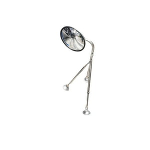 Gotek - Conjunto Tripode Cromado Espejo Redondo 8.5 Pulg