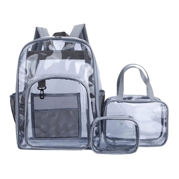 Women's Backpack Transparent PVC Bag Clear Backpacks for teenagers Students Men Transparent School Bag Backpack Stadium Approved