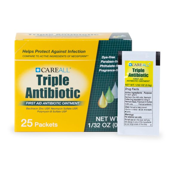 Pomada antibiótica triple CareAll, 25 sobres de 0,9 g