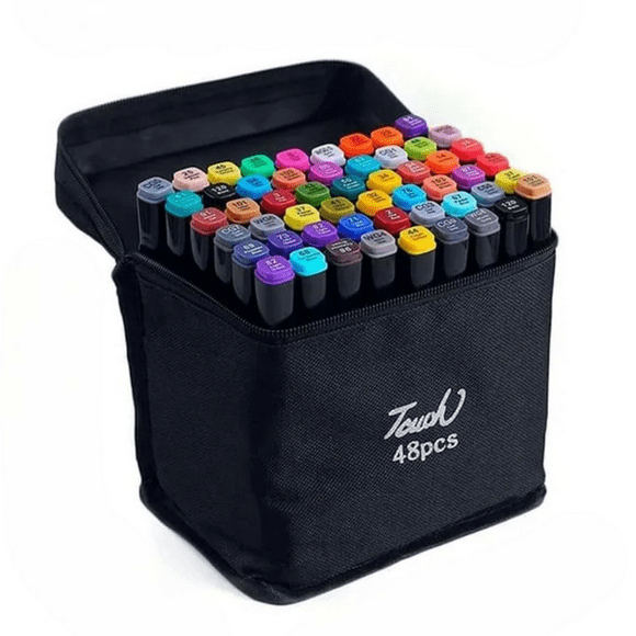 Marcadores Doble Punta 48 Plumones De Colores Lapices