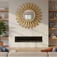 Decostilo - Espejo Decorativo Redondo, Diseño Solar 40Cm