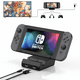 thumbnail image 1 of Estación de acoplamiento profesional compatible con Nintendo Switch con salida HDMI 4K a 60 Hz, concentrador USB de 3 puertos, adaptador Ethernet y carga PD de 65 W - Diseño compacto-Negro, 1 of 8