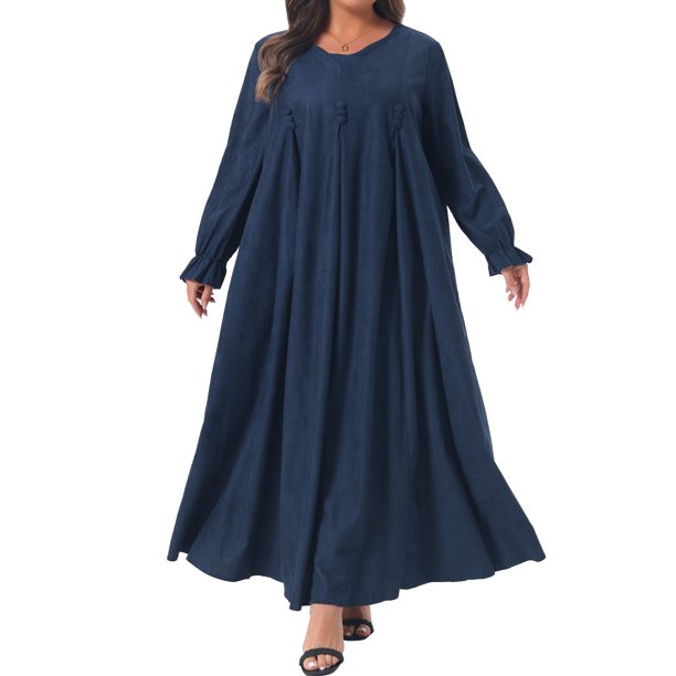 Agnes Orinda Disfraces de Halloween Vestidos de Talla Grande para Mujeres Vestido de Colegio de Imitación de Ante