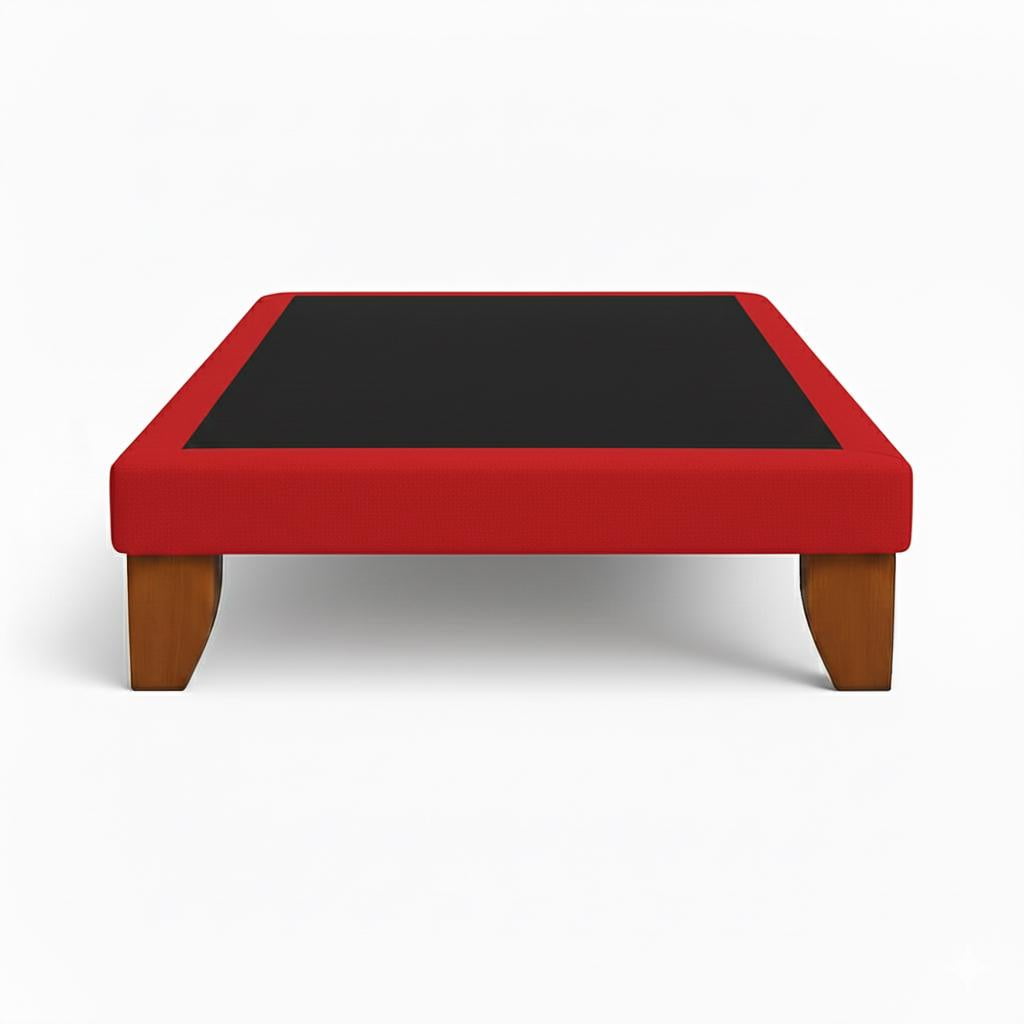 Vitelio - Base De Cama 1 Plaza Color Rojo