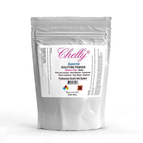 Polvo acrílico para uñas YSSER rosa medio 454 g