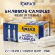 thumbnail image 2 of Velas Rokeach 72 unidades blancas – 3 h de duración, 2 of 9