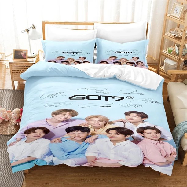 Kpop GOT Bedding SetDuvet Cover Comforter Bed Set Quilt Cover Pillowcase Boys Girls Adultse