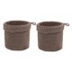 thumbnail image 2 of 2x Cestas De Almacenamiento Elegantes Contenedores De Almacenamiento Para Tocador De Sala De Estar Marrón, 2 of 5