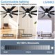 thumbnail image 2 of Ventilador de Techo LSPMKE 54 pulgadas con Luz LED y Control Remoto DC, 2 of 3