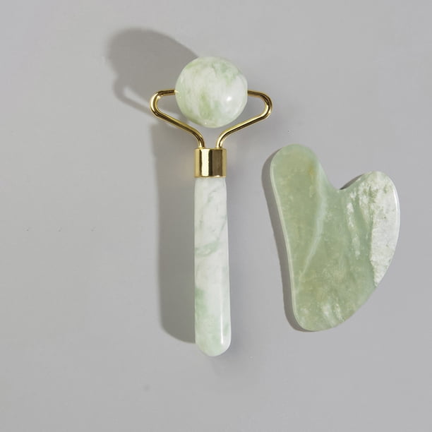 Natural Jade Face Roller Gua Sha Scraper Set Masssager for Face Neck Body Skincare Beauty Guasha Massage Tool Facial Slim Lift