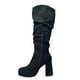 thumbnail image 2 of Bota para mujer color negro estilo corrugado., 2 of 5