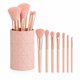 thumbnail image 1 of Set de 9 brochas de maquillaje Sweet Beauty con porta brochas rosa, 1 of 3