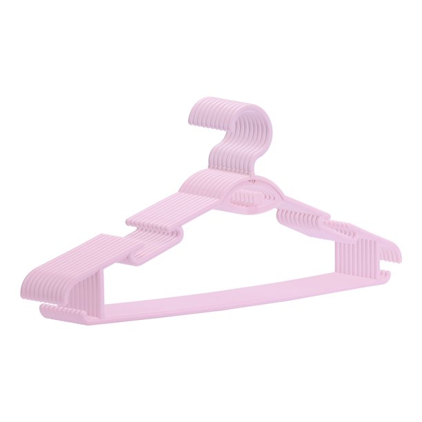 REGALWOVEN Paquete de 10 Perchas de Plástico Antideslizantes, Perchas Duraderas para Ropa que Ahorran Espacio de 360 Grados para Ropa, Armario, Abrigos, Pantalones o Camisas Rosa
