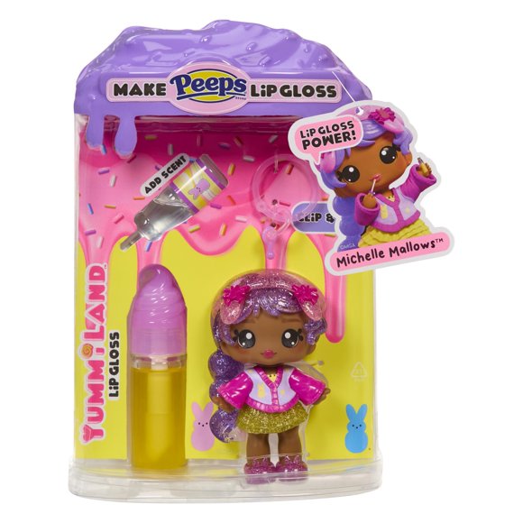 Muñeca Yummiland Michelle Mallows con brillo labial, 4"
