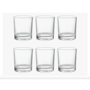 Casa Pagoda - Set 6 Vasos Vidrio Corto 250Ml Transparente Clásicos