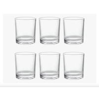 Casa Pagoda - Set 6 Vasos Vidrio Corto 250Ml Transparente Clásicos