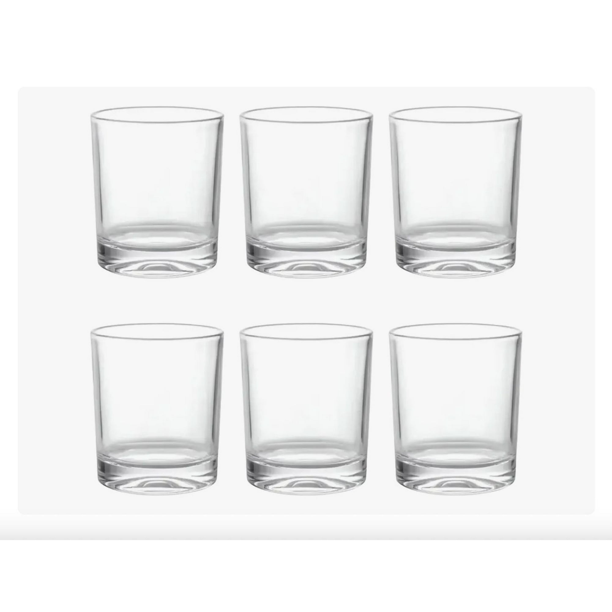 Casa Pagoda - Set 6 Vasos Vidrio Corto 250ml Transparente Clásicos