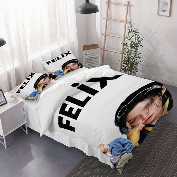 3pcs Felix Pattern Duvet Cover Set - Bedding Set for Home Decor Camping Soft Decor