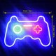thumbnail image 2 of Letrero de neón LED con forma de gamepad 41 x 28 cm azul, 2 of 7