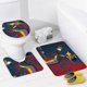 thumbnail image 4 of Conde Duckula-theme 4-Piece Shower Curtain Set with Rugs, Waterproof Bathroom Decor Set Includes Bath Mat, U-Shaped Rug, Toilet Lid Cover and Curtain with Hooks, 4 of 6