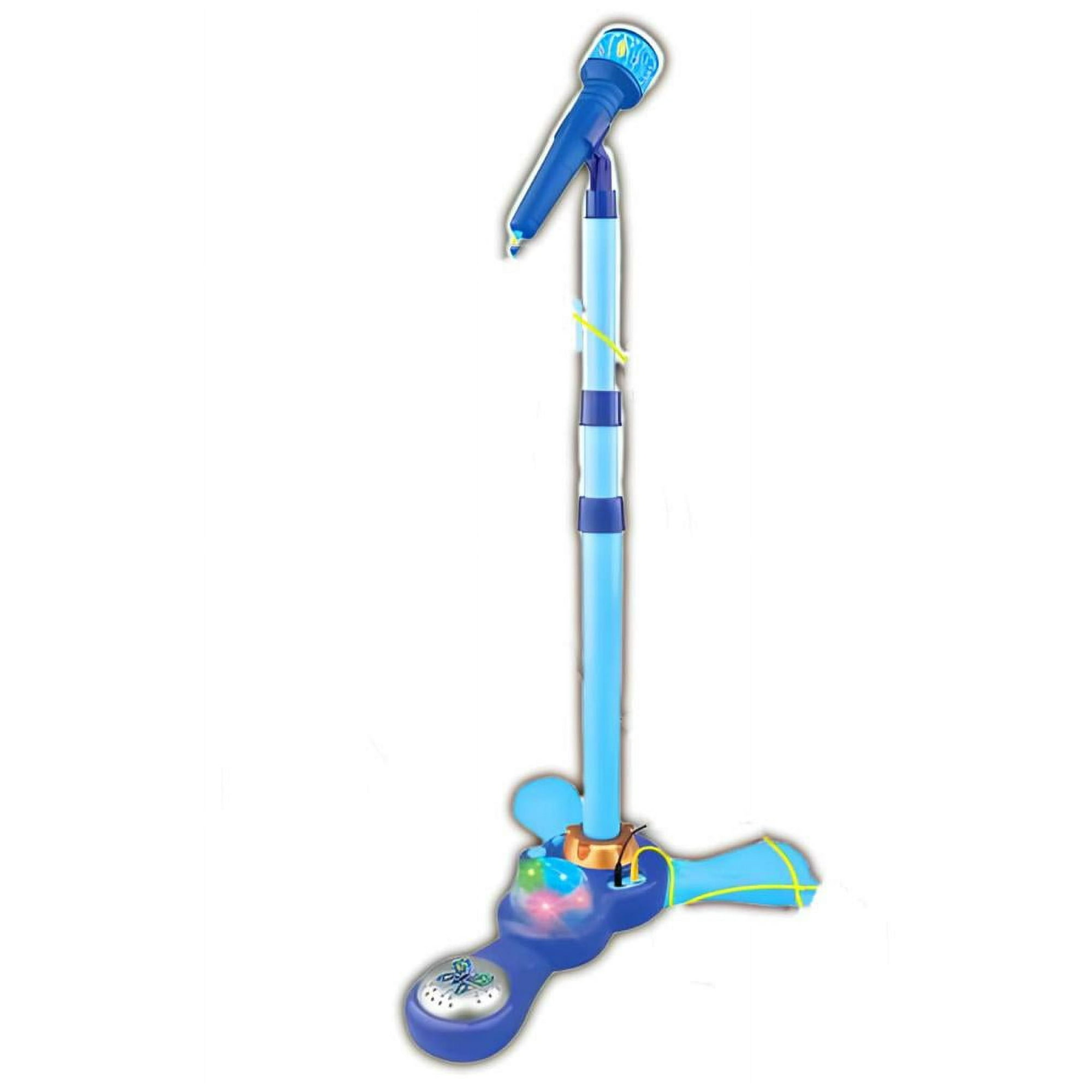 Genérico - Microfono Pedestal Juguete Mp3 Con Luces Infantil Azul