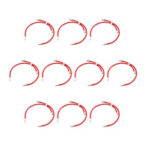 Magideal - Pulsera Deslizante De Nailon Ajustable De 10 Hebras Que Hace Una Pulsera De Cordón Trenzado De 8,9 Pulgadas (22,5 Cm) , Rojo Argenta
