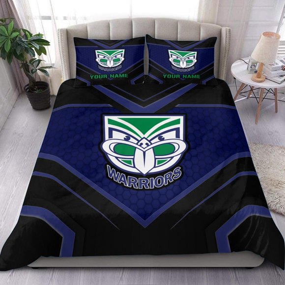 Zealand Warriors NRL Bedding Set Duvet Cover Double Queen Kid Men Gift #3-Piece Bedding Set